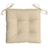 vidaXL Coussins de chaise lot de 4 beige 40x40x7 cm tissu oxford