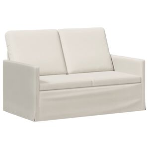 vidaXL Canap&eacute; 2 places Cr&egrave;me 130 x 81 x 82 cm Velours (V)