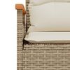 vidaXL Salon de jardin avec coussins 3 pcs beige résine tressée