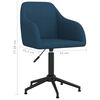 vidaXL Chaises pivotantes &agrave; manger lot de 2 bleu velours