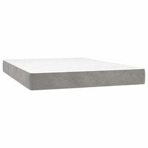 vidaXL Matelas de lit &agrave; ressorts ensach&eacute;s fermet&eacute; moyenne Gris clair 140x190x20 cm