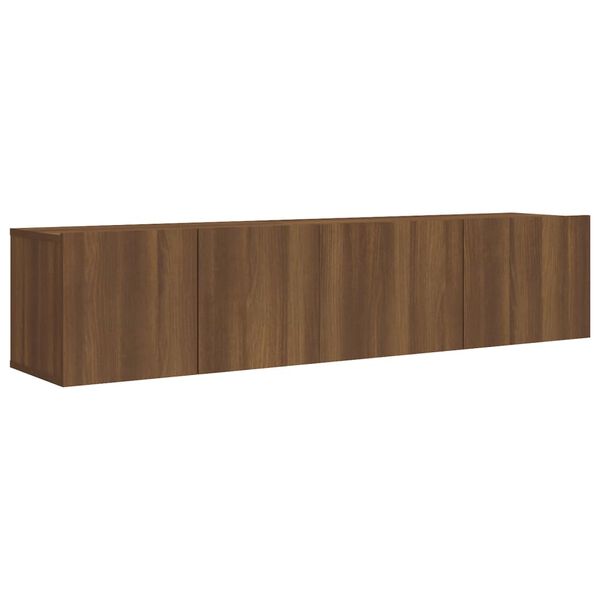vidaXL Ensemble de meubles TV 2 pcs Ch&ecirc;ne marron Bois d'ing&eacute;nierie