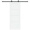 vidaXL Porte coulissante Blanc et Noir 83 x 211 cm Pin massif