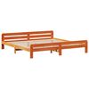 vidaXL Cadre de lit sans matelas cire marron 200x200cm bois pin massif