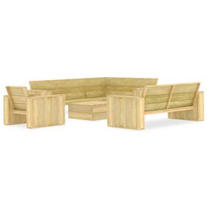 vidaXL Salon de jardin 4 pcs Bois de pin impr&eacute;gn&eacute;