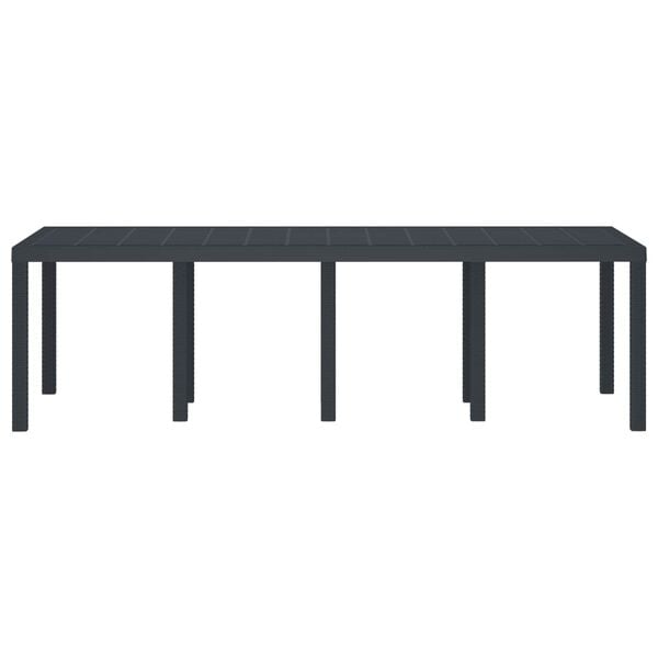 vidaXL Table de Jardin Anthracite 250 x 100 x 73 cm polyrotin