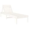vidaXL Chaises longues lot de 2 avec table blanc bois massif de pin