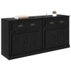 vidaXL Buffets 2 pcs Ch&ecirc;ne noir 70 x 35,5 x 67,5 cm Bois d'ing&eacute;nierie