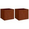 vidaXL Jardini&egrave;res 2 pcs 42x40x39 cm acier corten