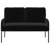 vidaXL Canap&eacute;s avec coussin 110cm Noir Contreplaqu&eacute;