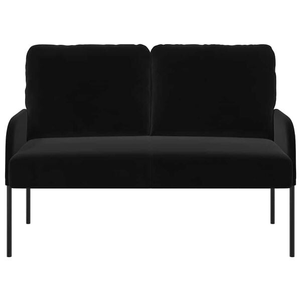vidaXL Canap&eacute;s avec coussin 110cm Noir Contreplaqu&eacute;