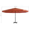 vidaXL Parasol de jardin avec base portable terre cuite