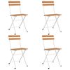 vidaXL Ensemble de bistro pliable 5 pcs Bois d'acacia solide et acier