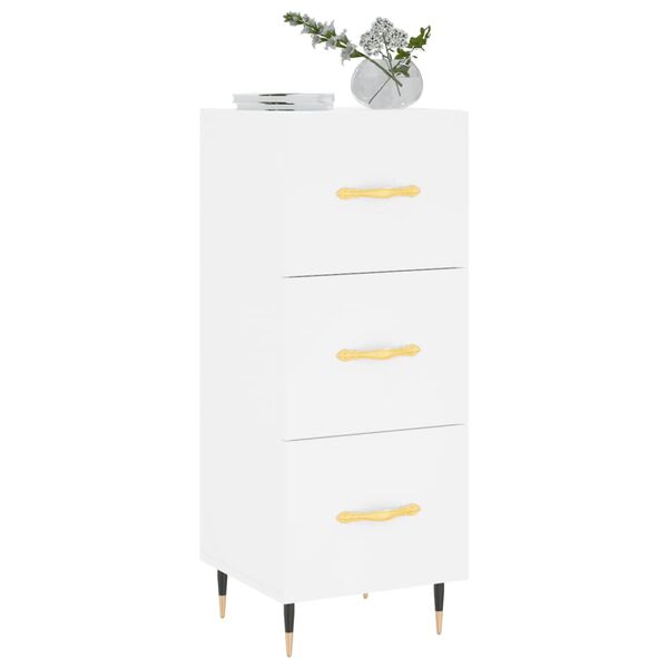 vidaXL Buffet blanc 34,5x34x90 cm bois d'ing&eacute;nierie