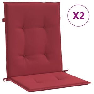 vidaXL Coussins de chaise de jardin &agrave; dossier bas lot de 2