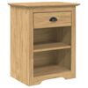 vidaXL Cabinet de chevet BODO Marron miel 53 x 38,5 x 67 cm