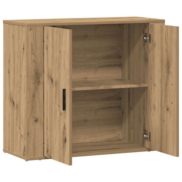 vidaXL Buffet ch&ecirc;ne artisanal 80x33x70 cm bois d'ing&eacute;nierie