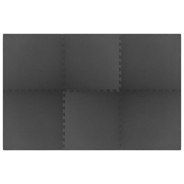 vidaXL Tapis de sol 6 pcs 2,16 ㎡ Mousse EVA Noir