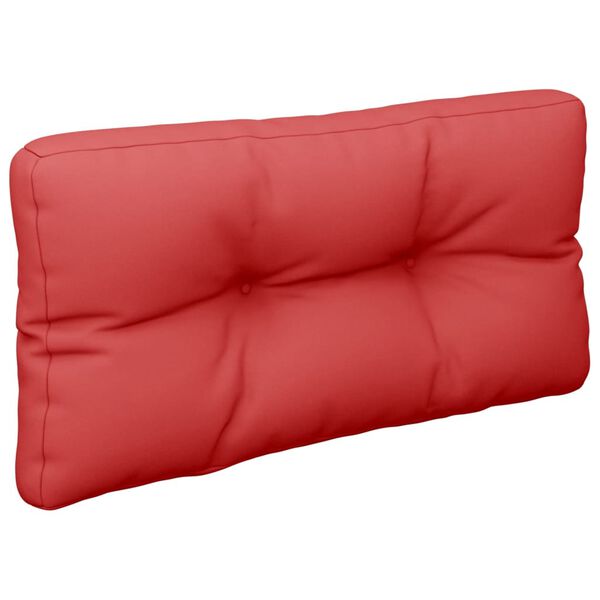 vidaXL Coussin de palette rouge 80x40x12 cm tissu