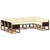 vidaXL Ensemble de canap&eacute;s d'ext&eacute;rieur 9 pc 9 place Naturel et Cr&egrave;me