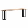 vidaXL Pieds de table console en T, 2 pi&egrave;ces, noir, 38 x 25 x (72-73) cm, acier