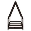 vidaXL Cadre de lit pour enfant noir 70x140 cm bois de pin massif