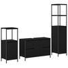 vidaXL Ensemble de mobilier de salle de bain 3 pc Ch&ecirc;ne noir