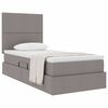 vidaXL Lit avec rangement et matelas Taupe 90 x 190 cm Polyester