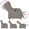 vidaXL Fauteuil inclinable &eacute;lectrique Taupe Tissu
