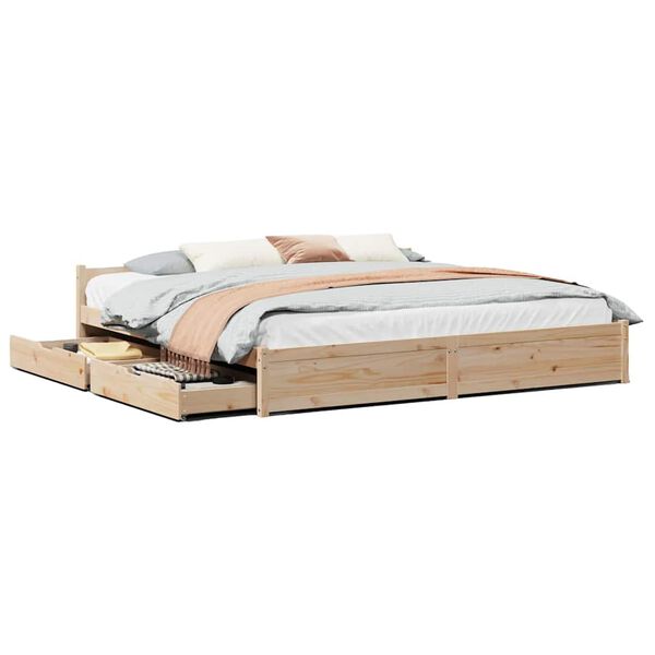 vidaXL Cadre de lit sans matelas 160x200 cm bois massif de pin