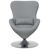 vidaXL Fauteuil &oelig;uf Gris clair 63 x 73 x 90 cm tissu