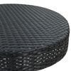 vidaXL Ensemble de bar de jardin 3 pcs avec coussins noir poly rotin