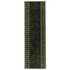vidaXL Tapis Couloir FLORNES Tiss&eacute; Vert PP 7 mm