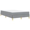 vidaXL Lit &agrave; ressorts avec matelas Gris clair 120 x 200 cm tissu