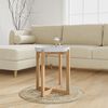 vidaXL Table basse Blanc 41x41x48,5 cm Bois d'ingénierie et pin massif
