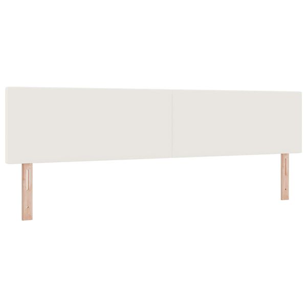 vidaXL T&ecirc;te de lit LED avec des lumi&egrave;res &agrave; LED Cr&egrave;me 200 cm Polyester