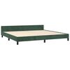 vidaXL Cadre de lit sans matelas vert fonc&eacute; 200x200 cm velours
