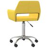 vidaXL Chaises pivotantes &agrave; manger lot de 6 jaune tissu