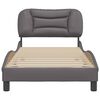 vidaXL Cadre de lit sans matelas Hvar gris 90x190 cm similicuir