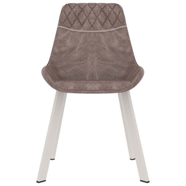 vidaXL Chaises &agrave; manger lot de 2 marron similicuir