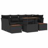 vidaXL Ensemble de canap&eacute; de jardin 9 pc Noir et Marron