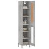 vidaXL Buffet haut Gris b&eacute;ton 34,5x34x180 cm Bois d'ing&eacute;nierie
