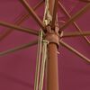 vidaXL Parasol de jardin avec m&acirc;t en bois rouge bordeaux 400x273 cm