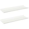 vidaXL &Eacute;tag&egrave;re flottante 2 pc Blanc 60 x 18 x 2,5 cm Acier