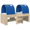 vidaXL Lit avec Tunnel 4 pc Ch&ecirc;ne Sonoma et bleu Bois d'ing&eacute;nierie