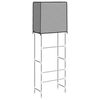 vidaXL Support de rangement 2 niveaux sur toilette Gris 56x30x170 cm