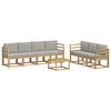 vidaXL Ensemble de canap&eacute;s d'ext&eacute;rieur 8 pc Blanc et gris clair