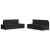 vidaXL Salon de jardin 4 pcs R&eacute;sine tress&eacute;e Noir