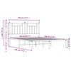 vidaXL Cadre de lit m&eacute;tal sans matelas avec t&ecirc;te de lit noir 140x190cm