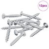 vidaXL Vis 12 pi&egrave;ces Argent&eacute; 9,8 x 35 mm Fer